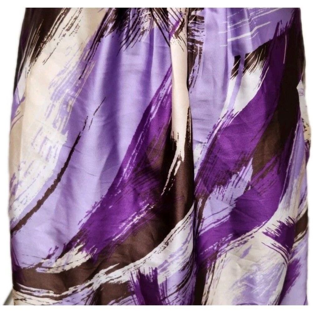Y2K Max and Cleo Purple Cocktail Party Strapless Ruched Satin Pockets Dress Sz 6 - Picture 6 of 11